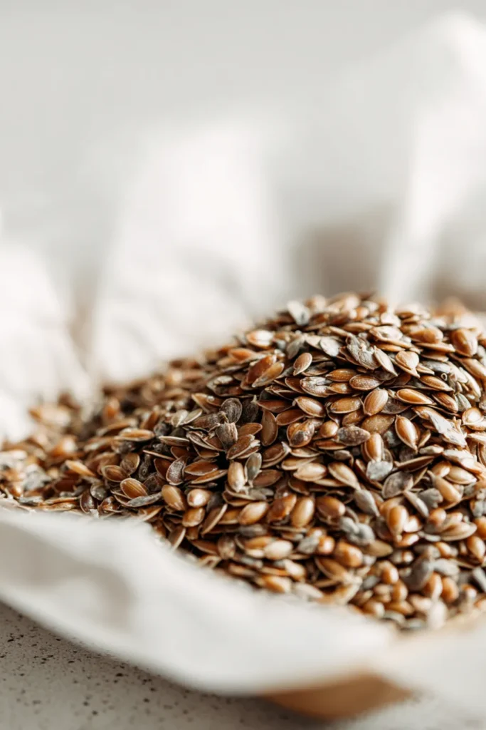 Bariatric seed mix being roasted on a tray under white natural light in a kitchen.