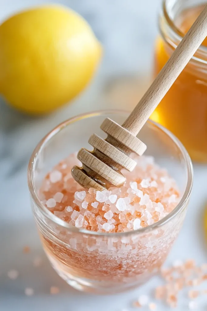 Stirring pink Himalayan salt into a glass of warm water for weight loss. Pink Salt Recipe for Losing Weight